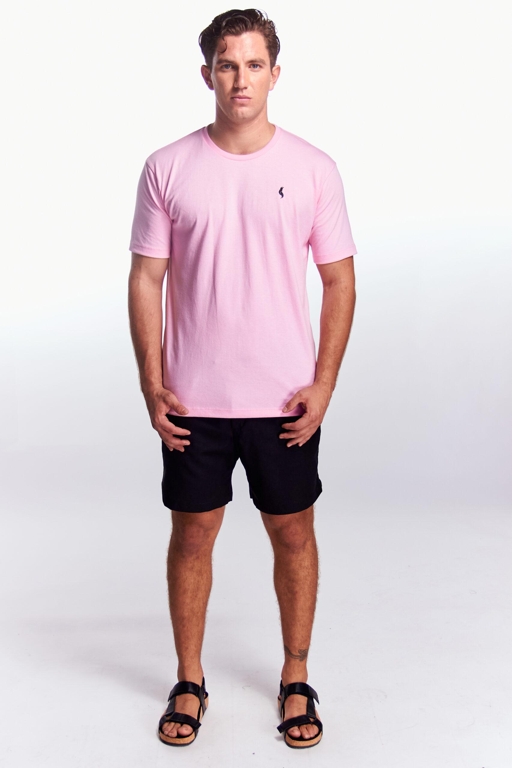 Playera Cuello redondo Básica Rosa