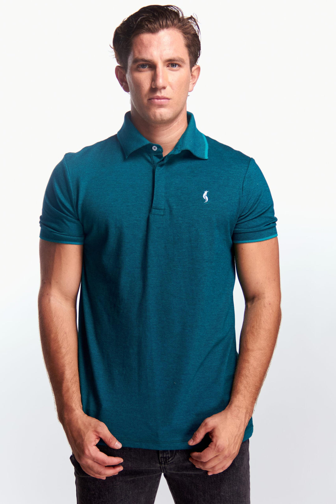 Playera Polo Fit Manga corta Verde