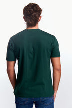 Playera Henley Manga corta Verde botella