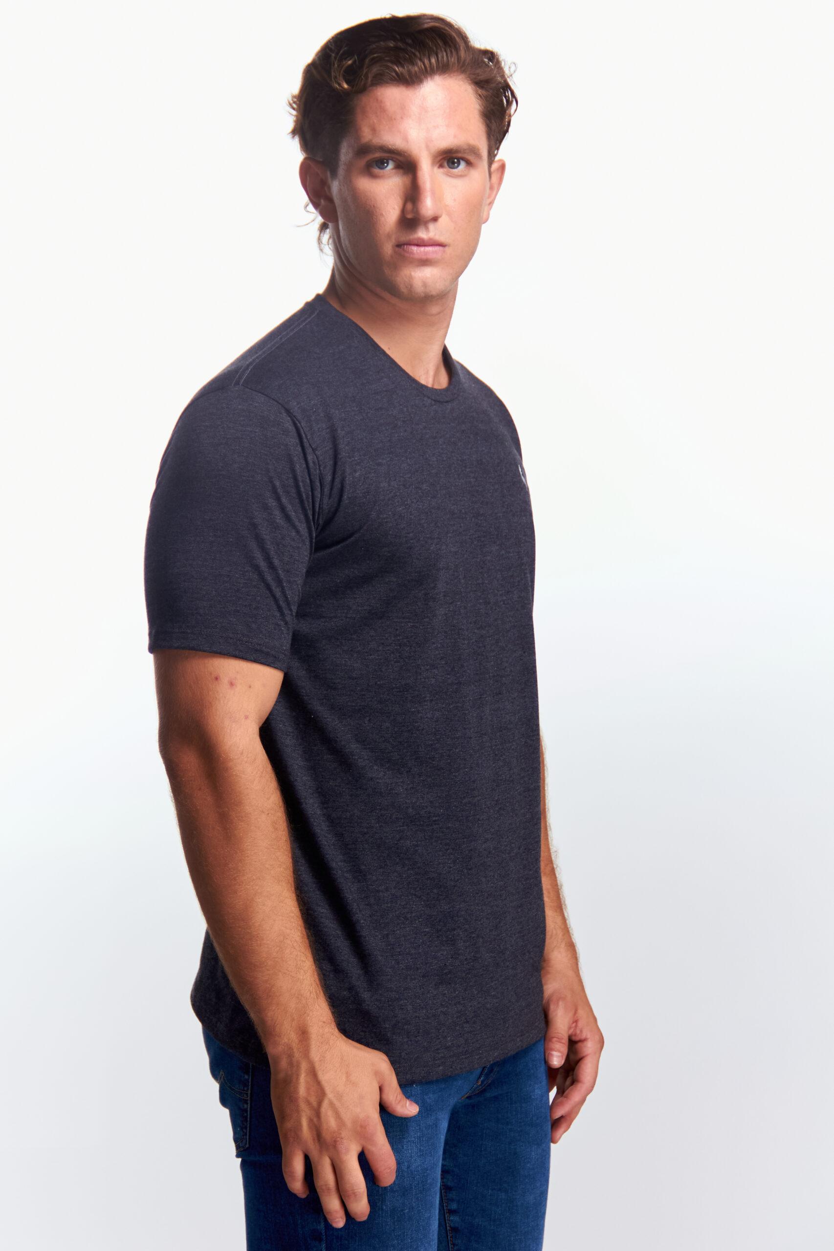 Playera Cuello redondo Básica Gris oxford