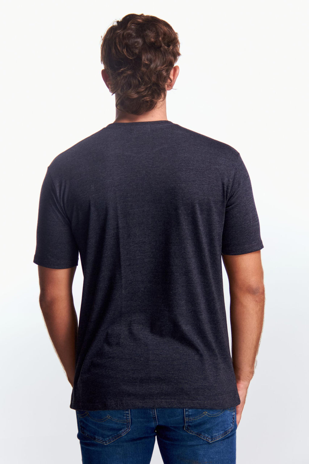 Playera Cuello redondo Básica Gris oxford