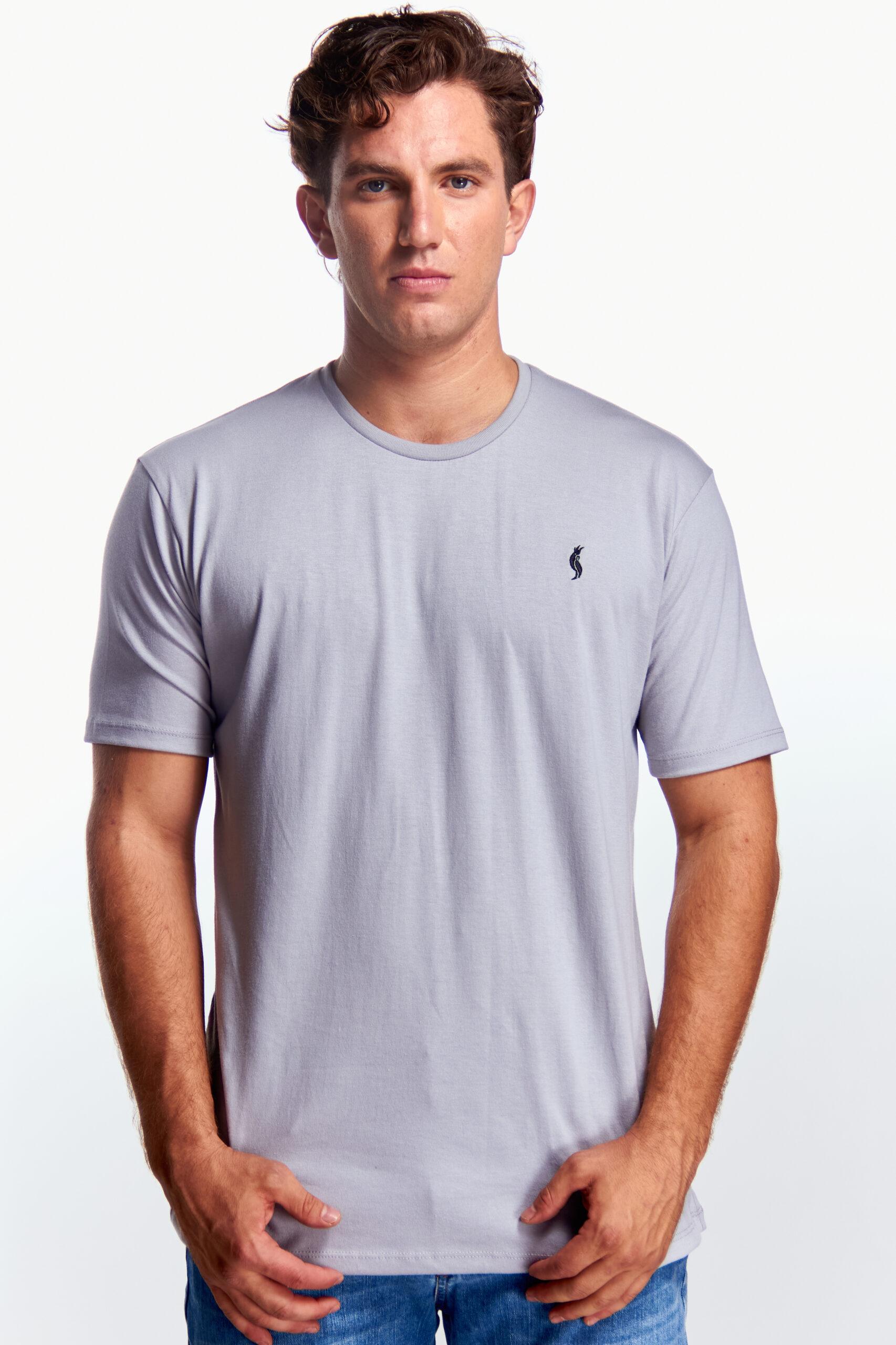 Playera Cuello redondo Básica Gris perla