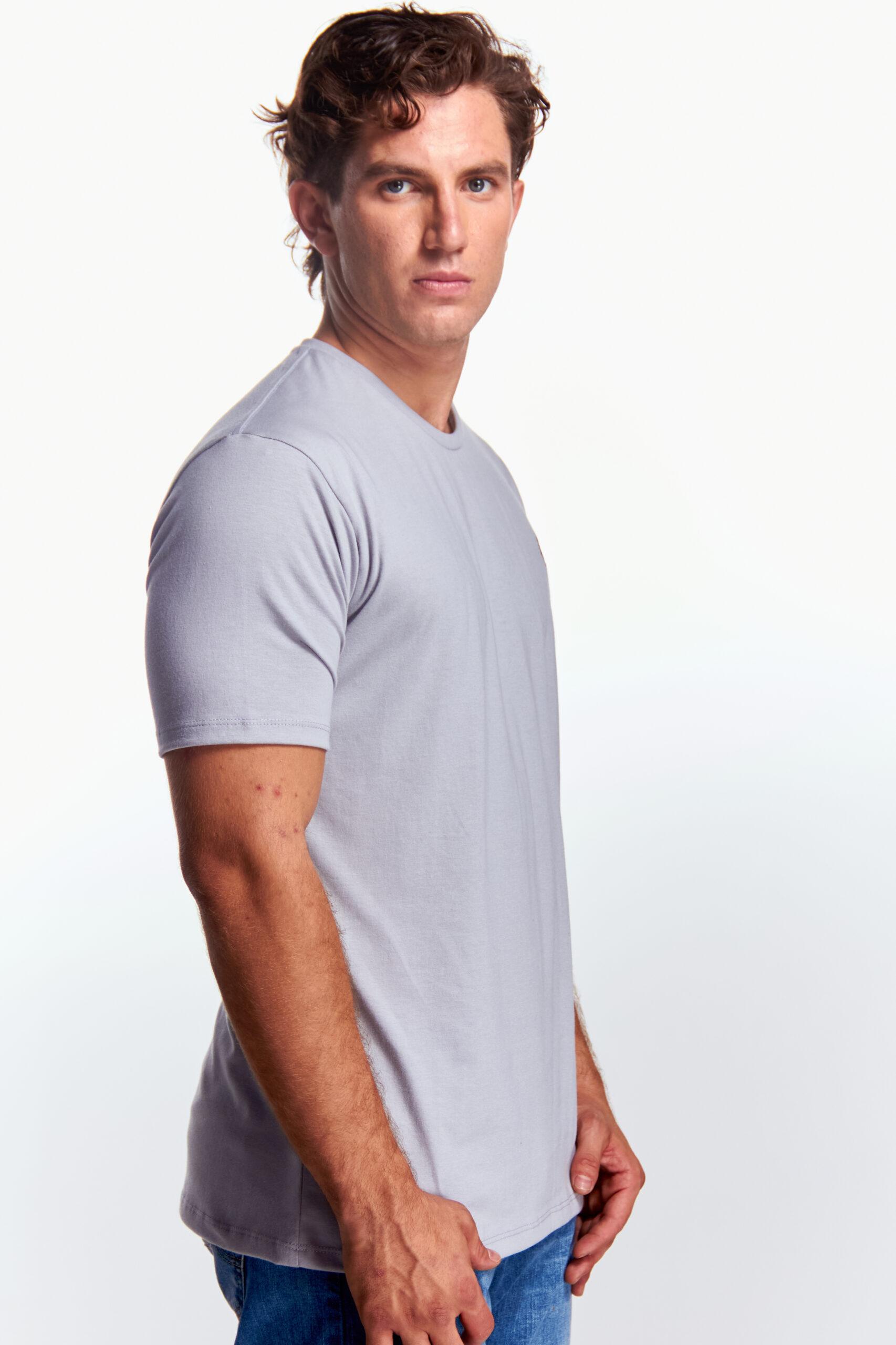 Playera Cuello redondo Básica Gris perla