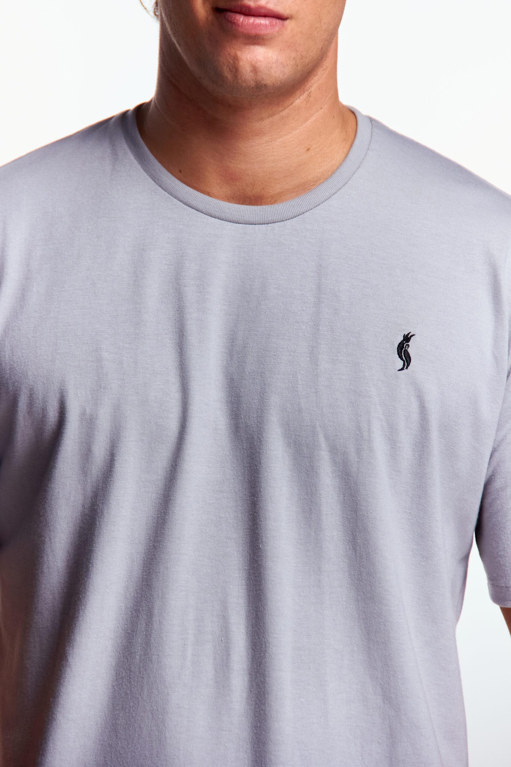 Playera Cuello redondo Básica Gris perla