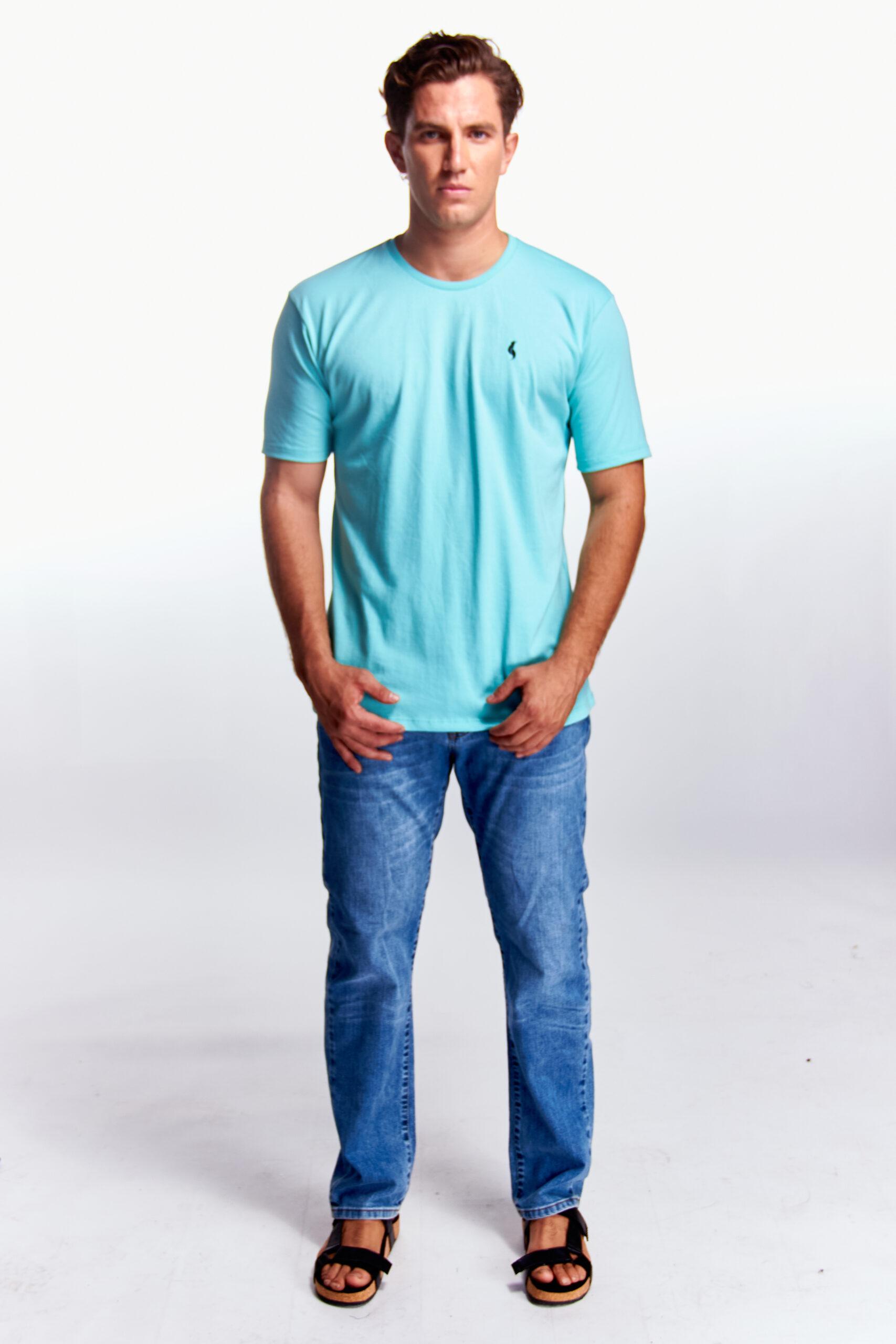Playera Cuello redondo Básica Aqua