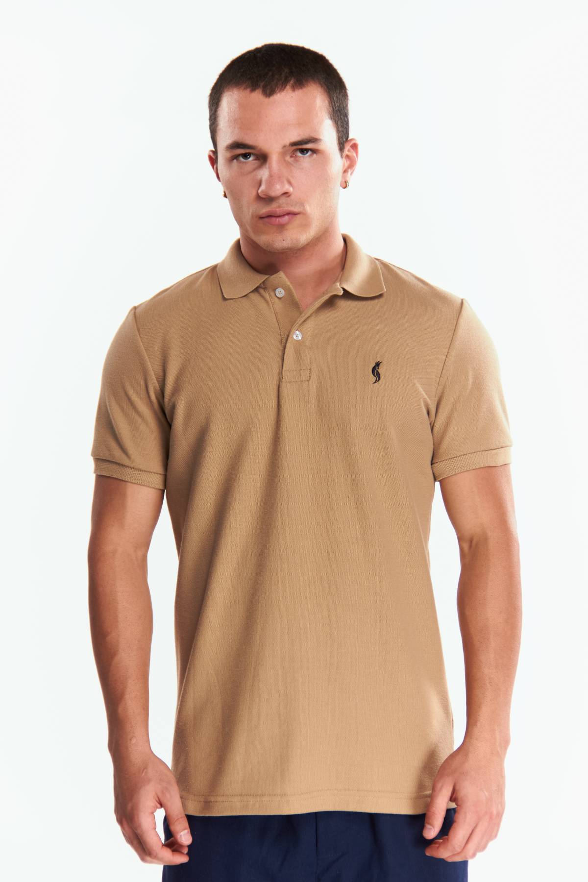 Playera Polo Clasica Manga corta Beige