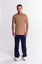 Playera Polo Clasica Manga corta Beige