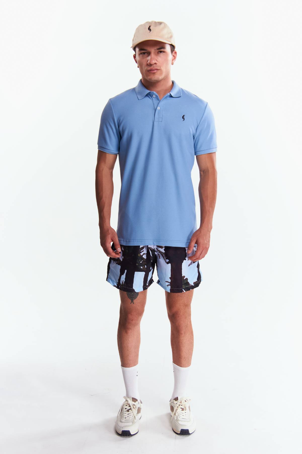 Playera Polo Clasica Manga corta Azul cielo