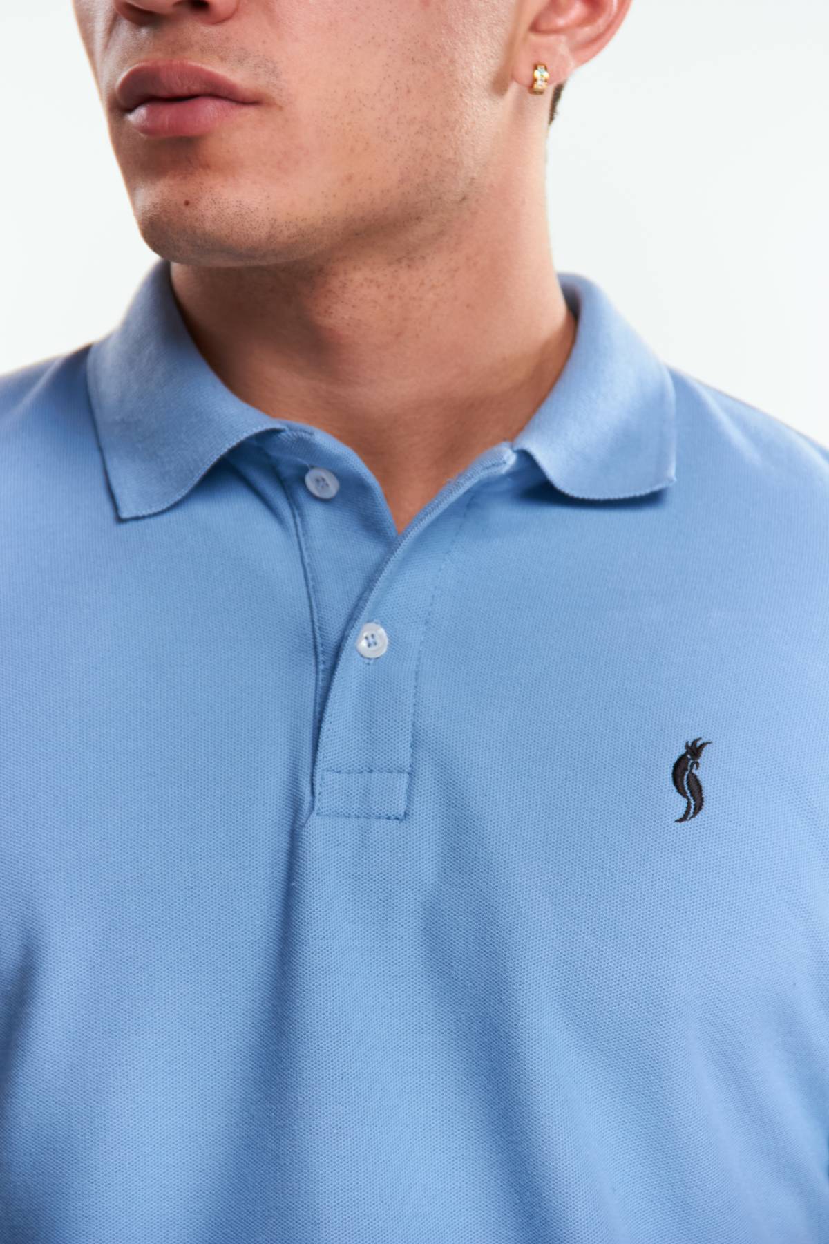 Playera Polo Clasica Manga corta Azul cielo