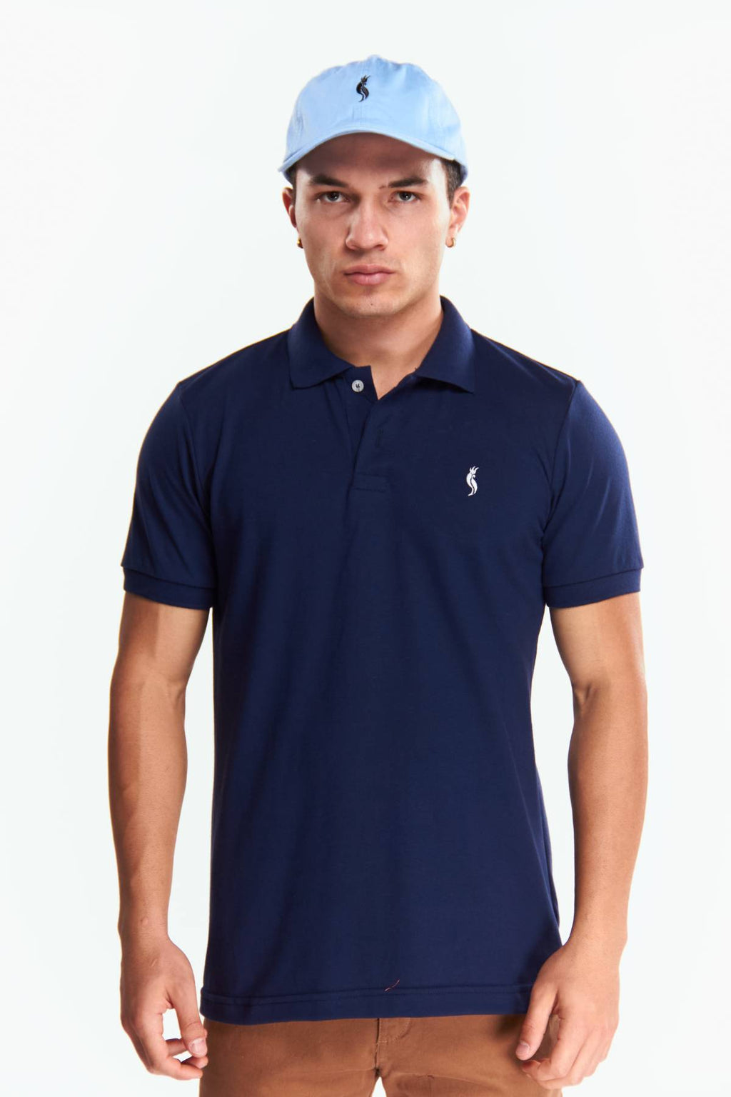 Playera Polo Clasica Slim Fit Manga corta Azul marino