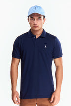 Playera Polo Clasica Slim Fit Manga corta Azul marino