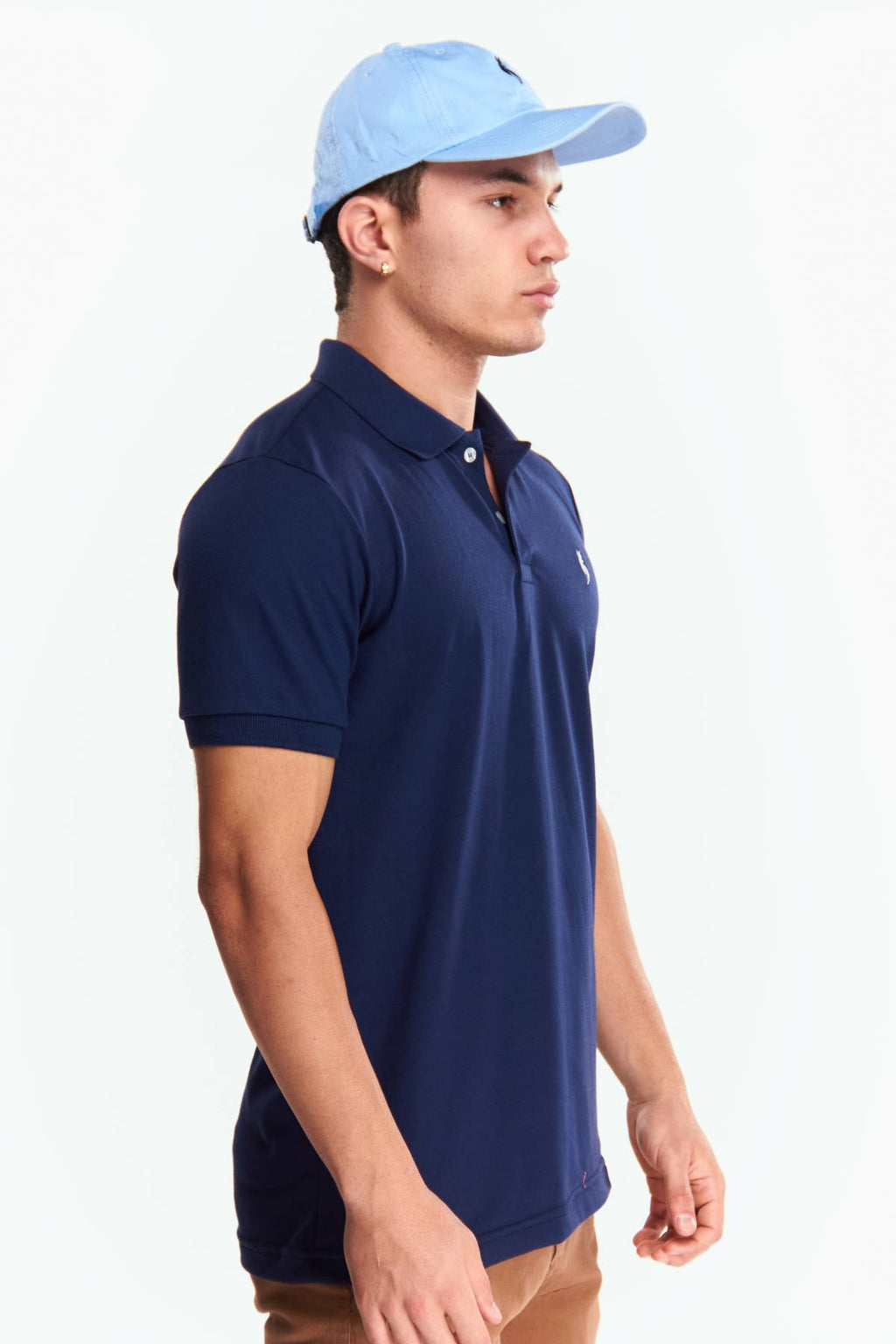 Playera Polo Clasica Slim Fit Manga corta Azul marino
