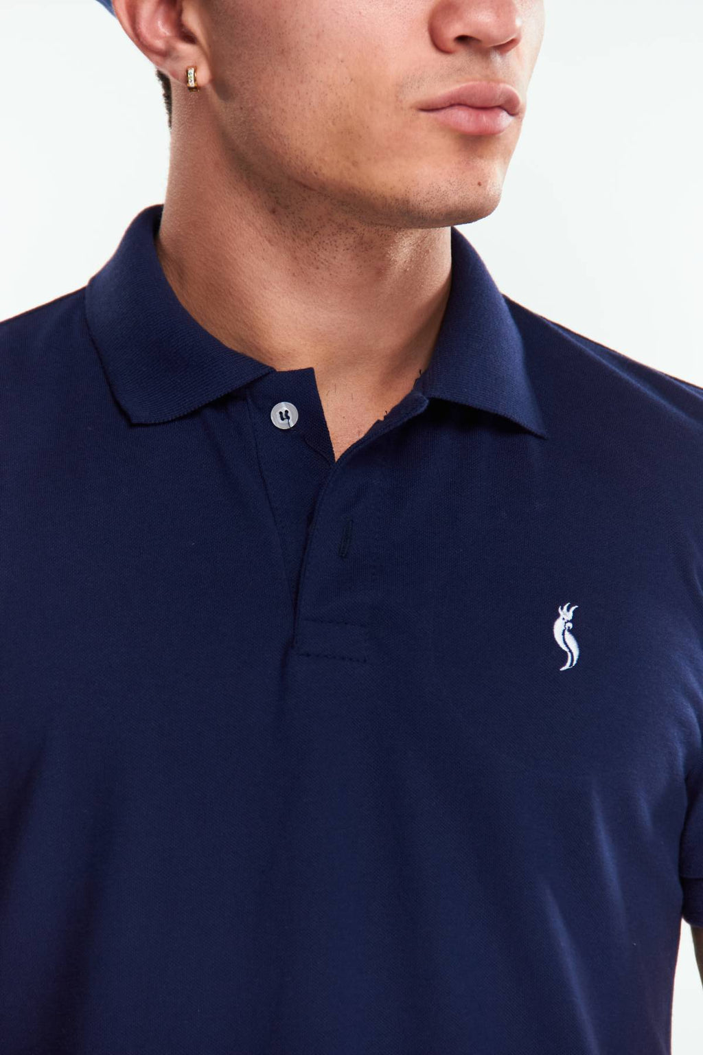 Playera Polo Clasica Slim Fit Manga corta Azul marino