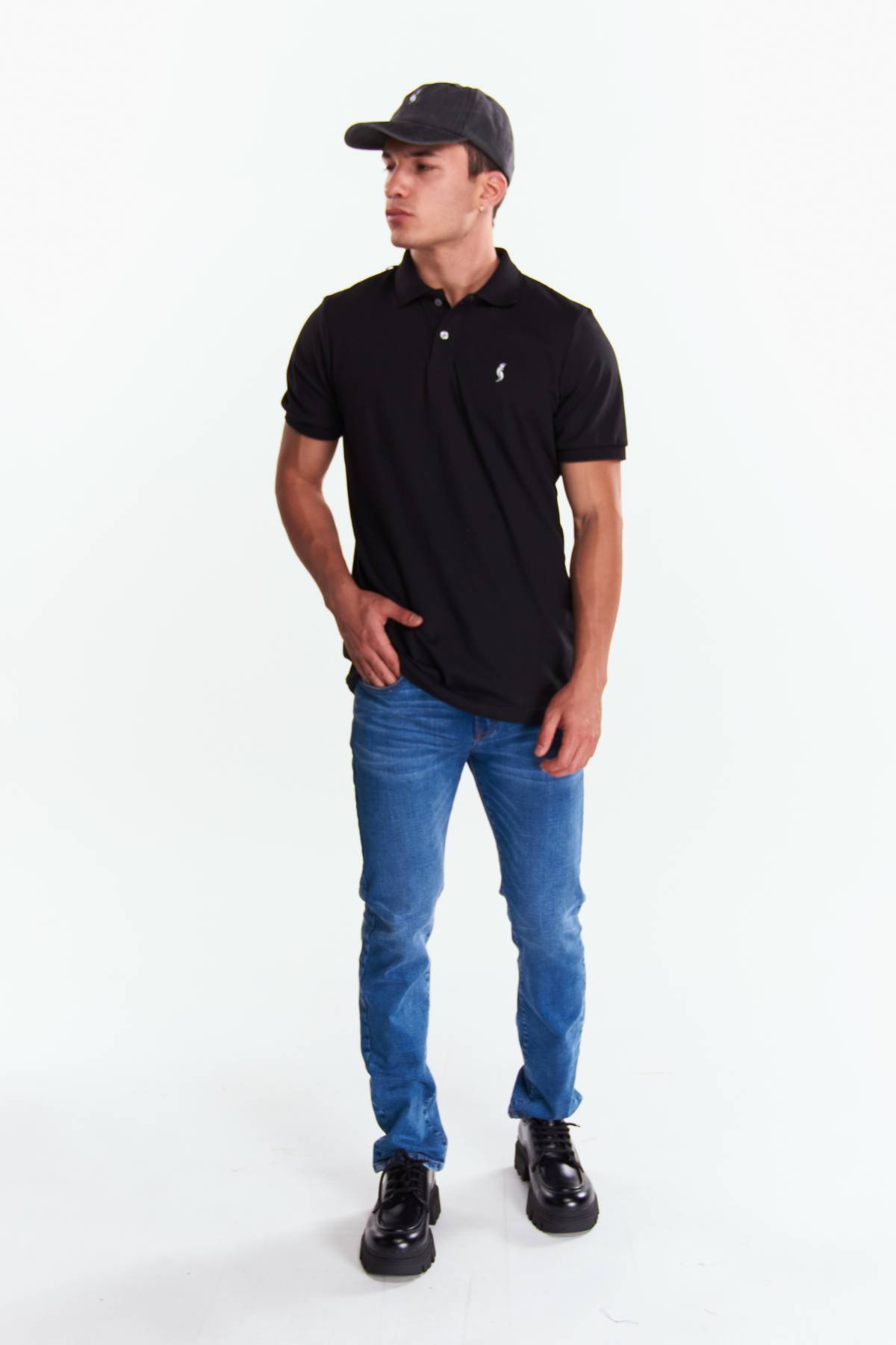 Playera Polo Clasica Manga corta Negro