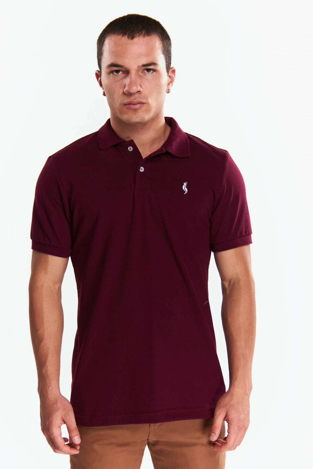 Playera Polo Clasica Manga corta Vino