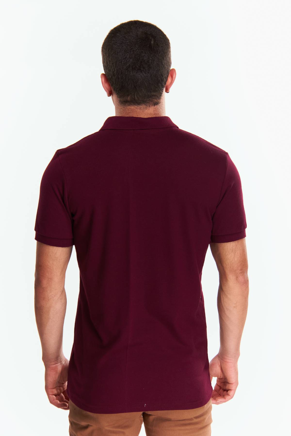 Playera Polo Clasica Manga corta Vino