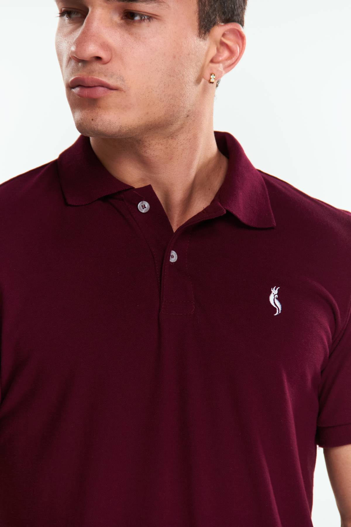 Playera Polo Clasica Manga corta Vino