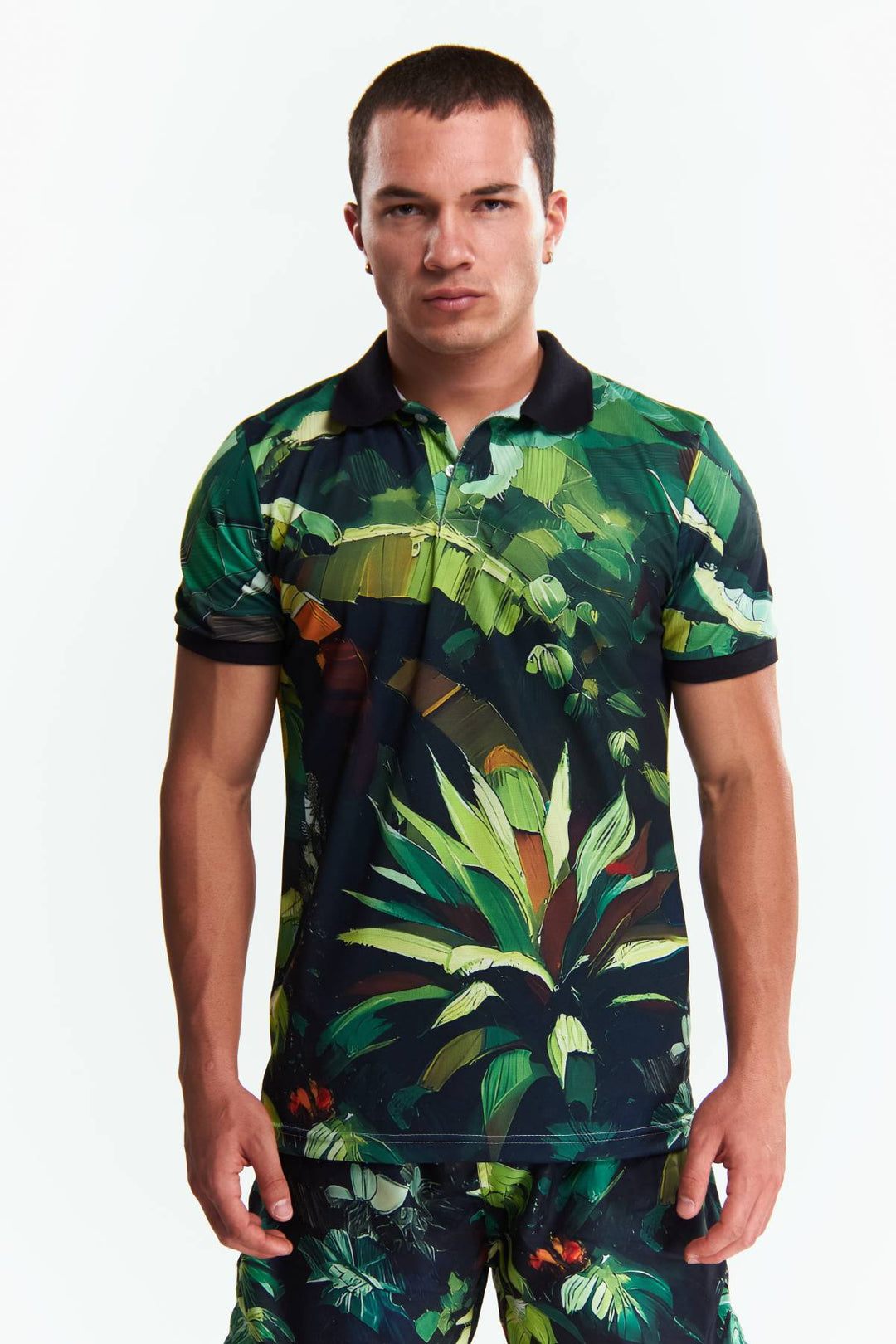 Playera Polo Sublimada Manga corta Selva