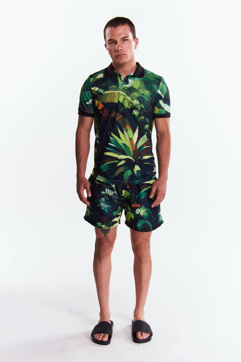 Playera Polo Sublimada Manga corta Selva