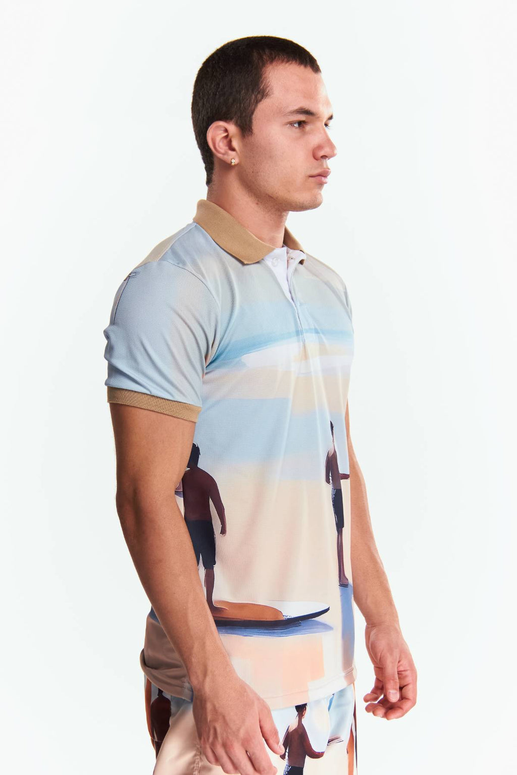 Playera Polo Sublimada Manga corta Surf