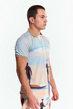 Playera Polo Sublimada Manga corta Surf