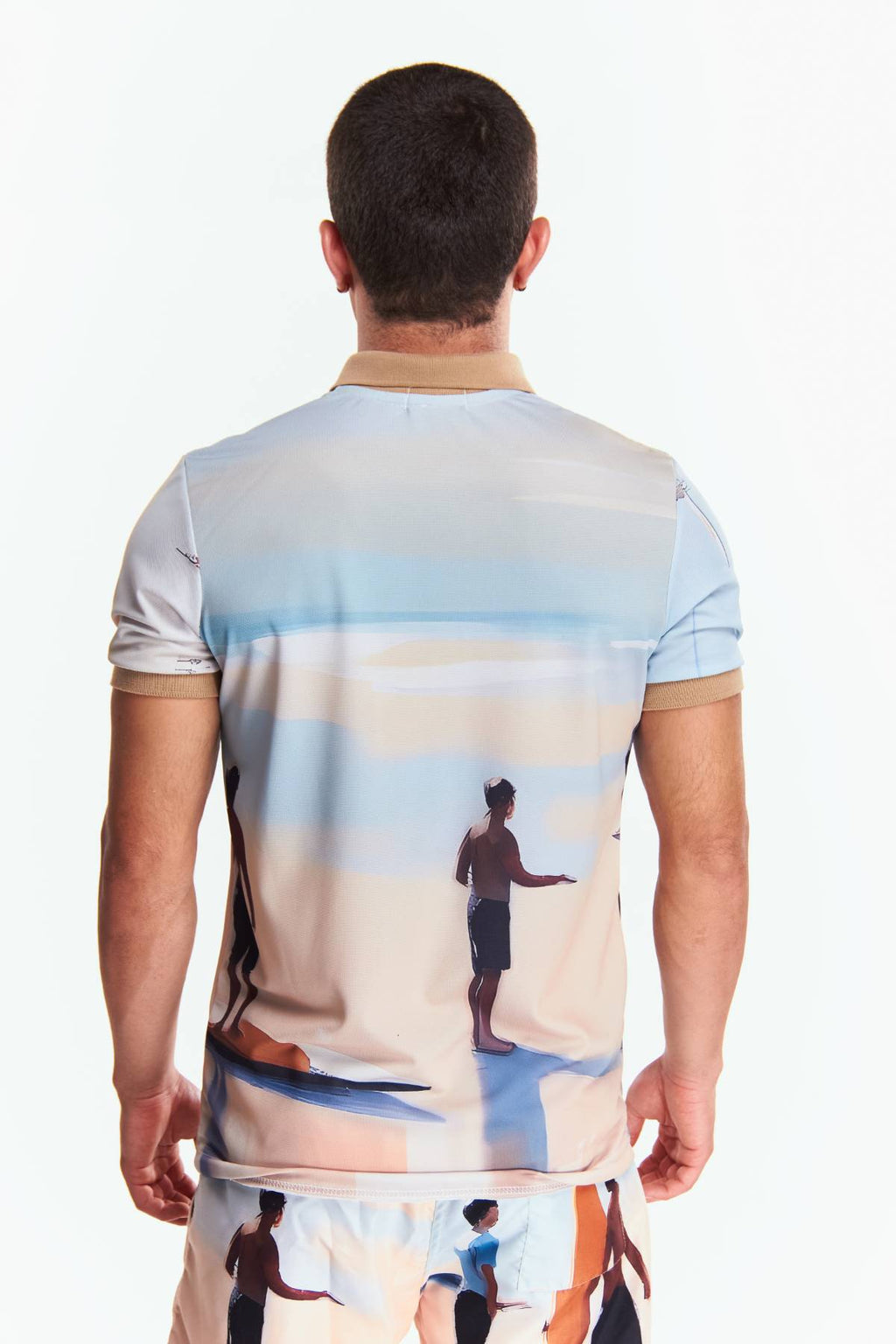 Playera Polo Sublimada Manga corta Surf