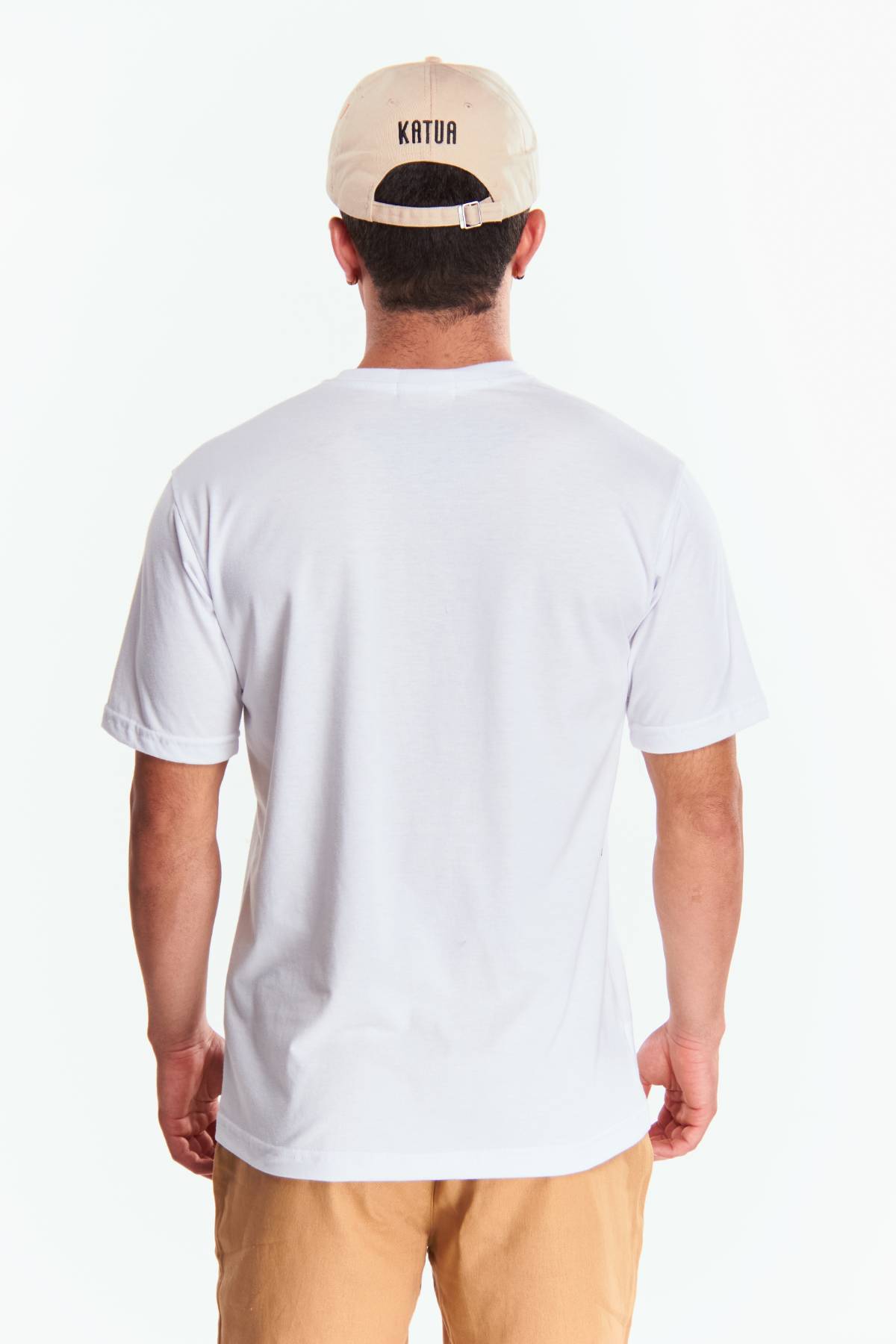 Playera Henley Manga corta Blanco