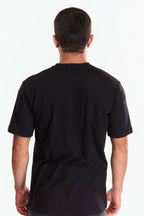 Playera Henley Manga corta Negro