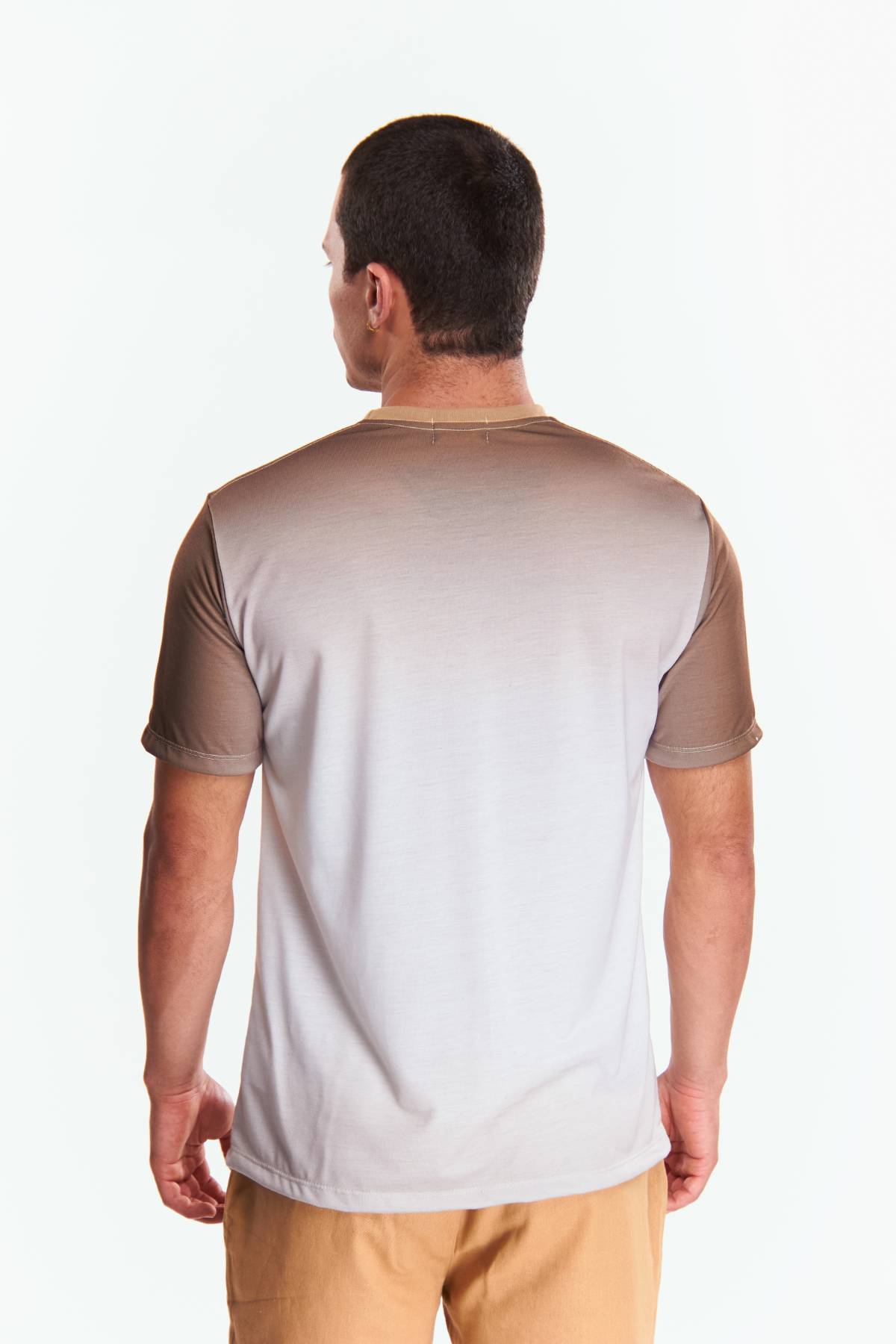 Playera Cuello redondo Degradado Café