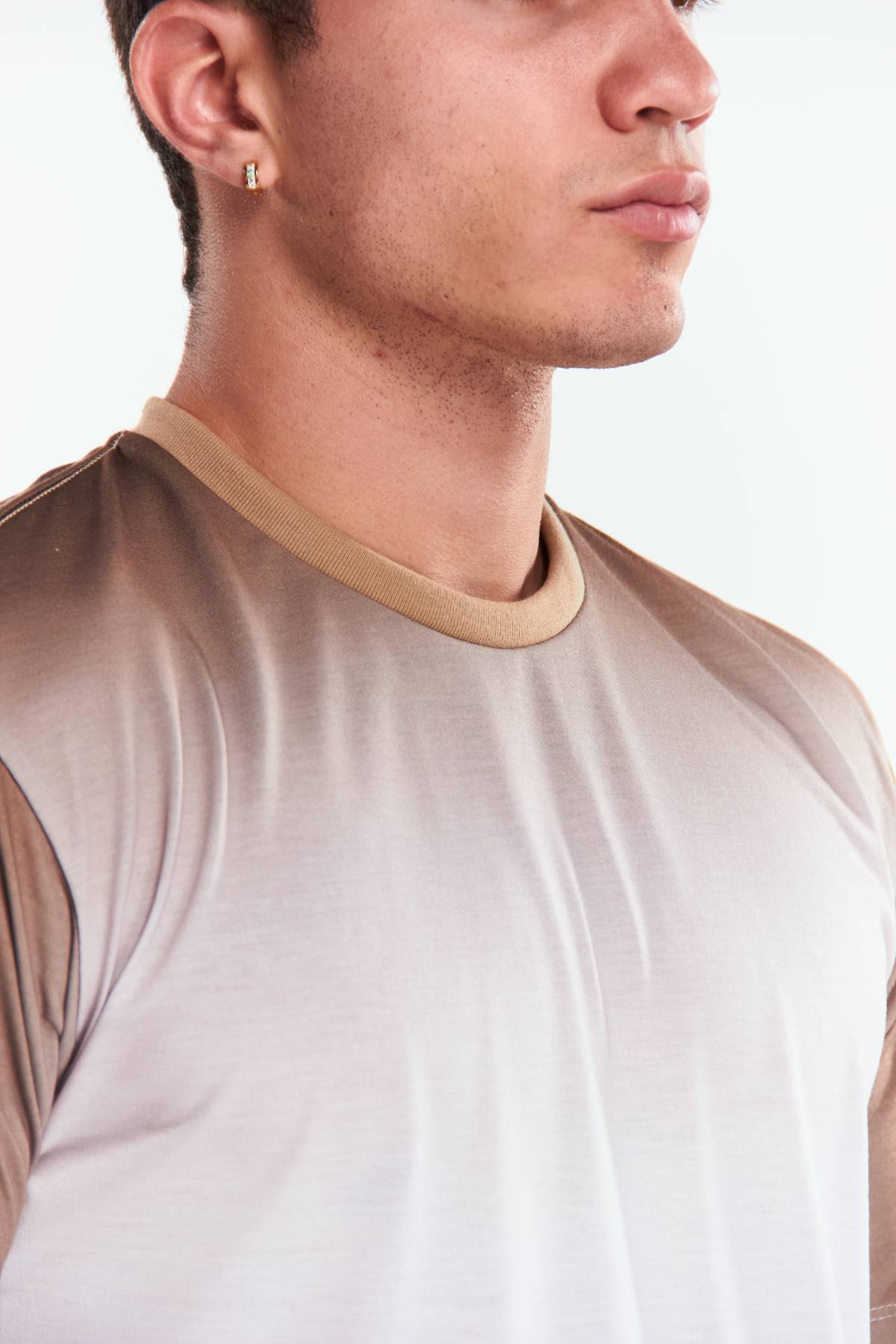 Playera Cuello redondo Degradado Café
