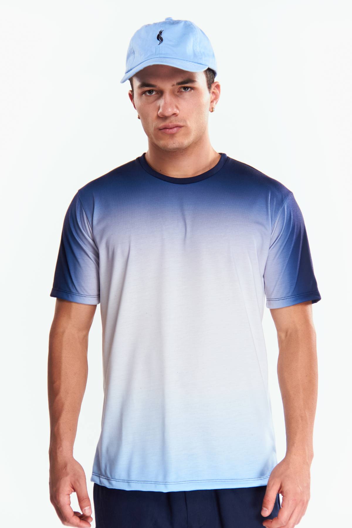 Playera Cuello redondo Degradado Azul marino