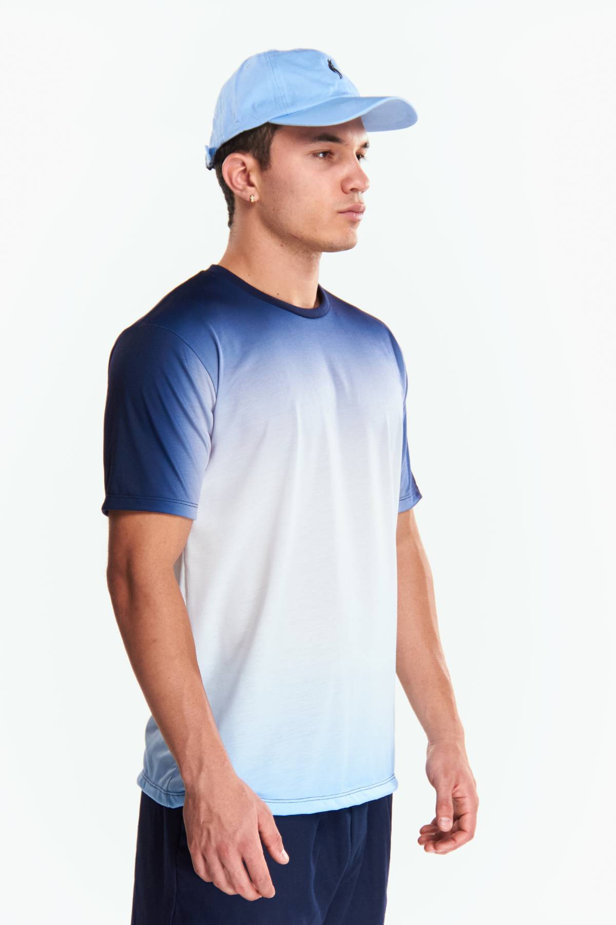 Playera Cuello redondo Degradado Azul marino
