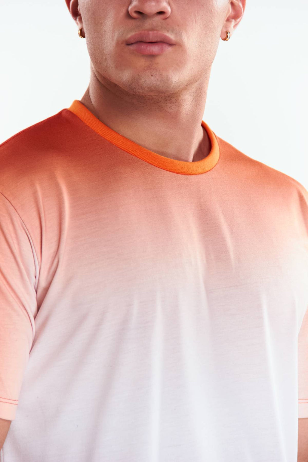 Playera Cuello redondo Degradado Naranja