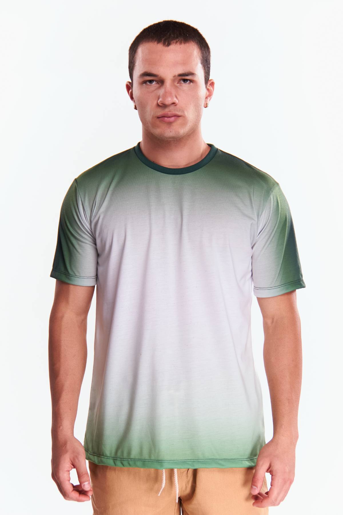 Playera Cuello redondo Degradado Verde