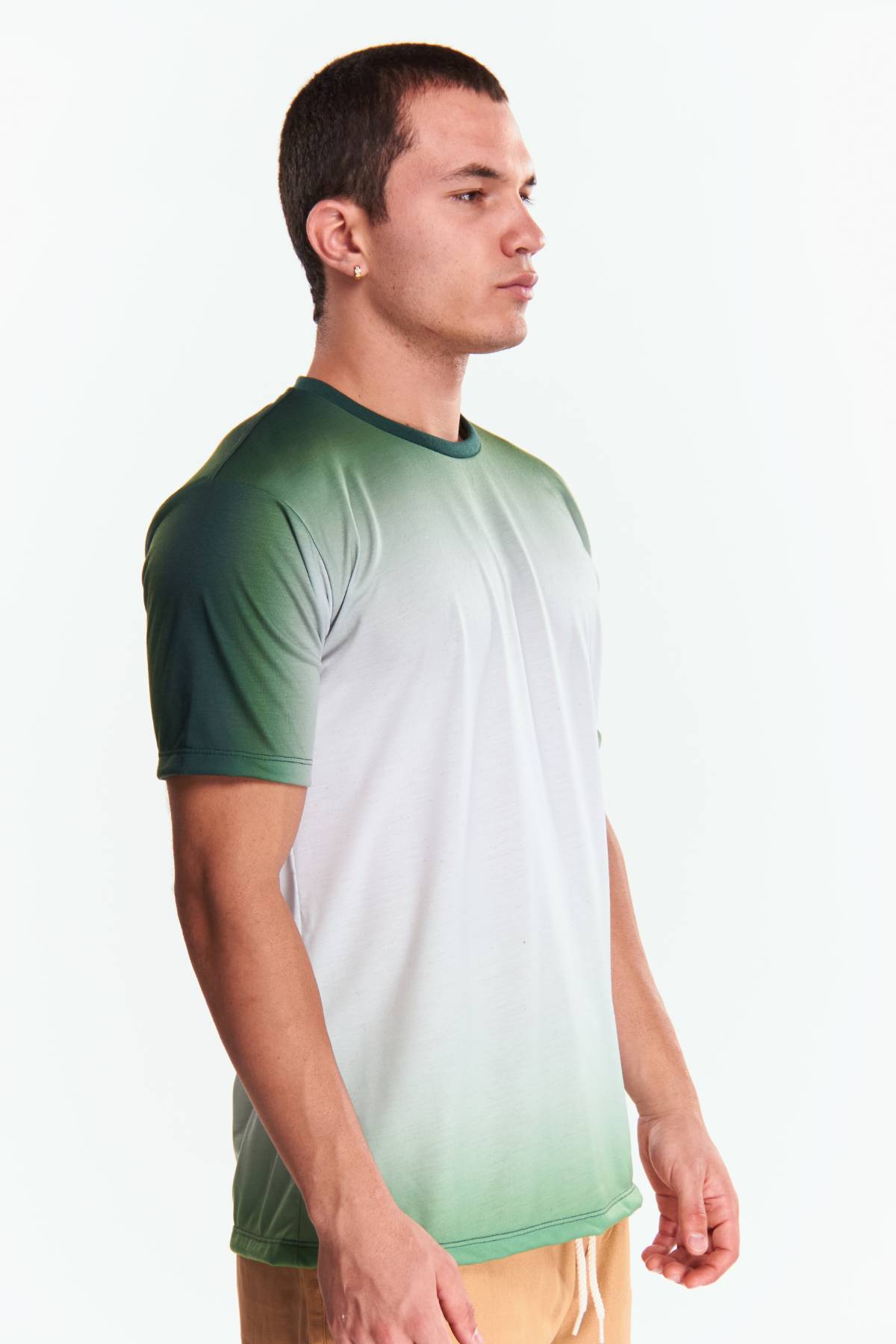 Playera Cuello redondo Degradado Verde