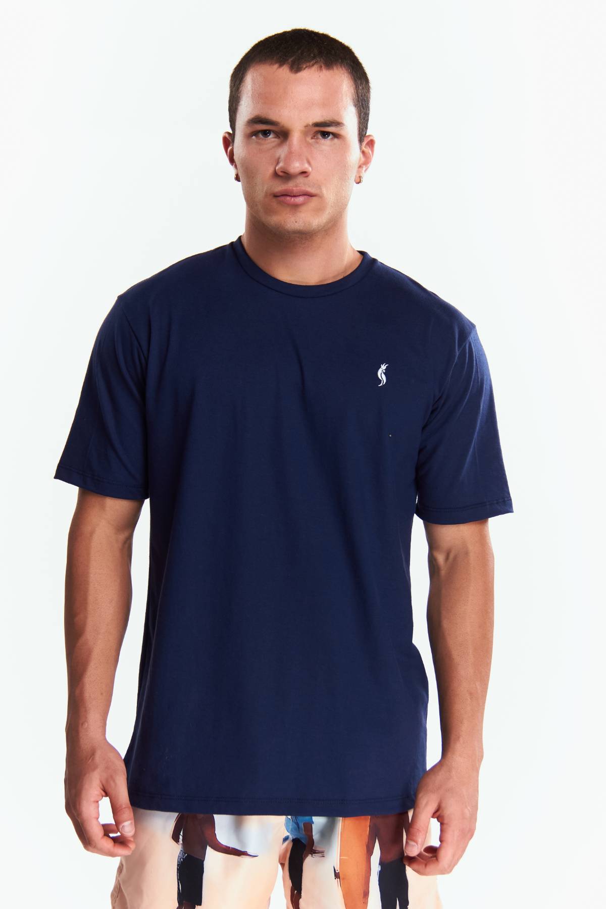 Playera Cuello redondo Básica Azul marino