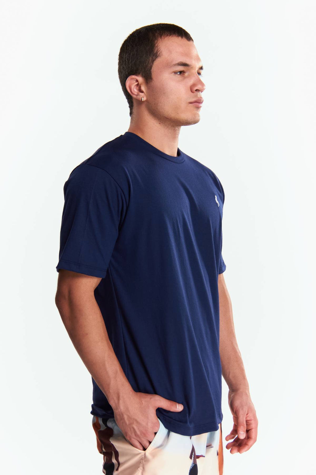 Playera Cuello redondo Básica Azul marino