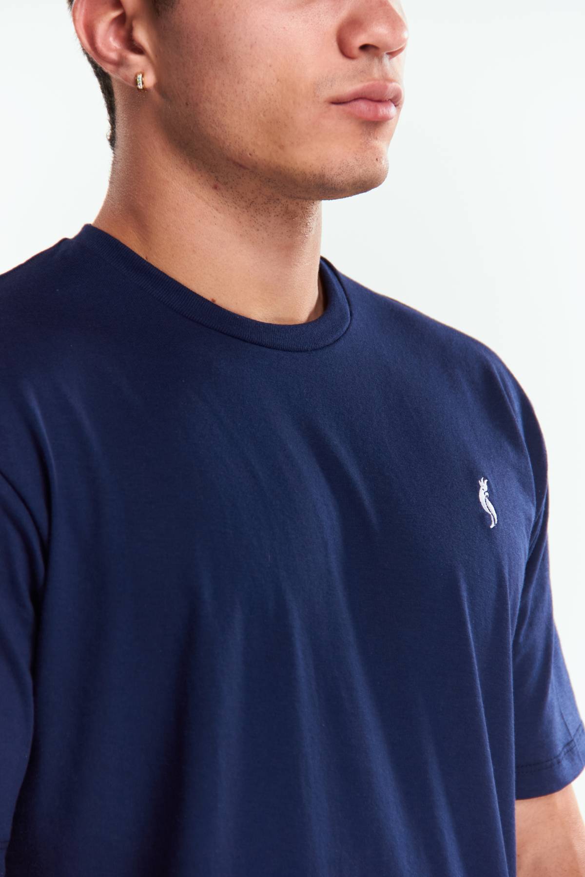 Playera Cuello redondo Básica Azul marino