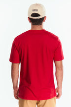 Playera Cuello V Básica Rojo