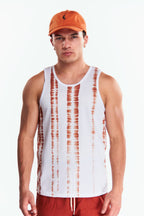 Playera Tank top Diseño tie dye Ladrillo