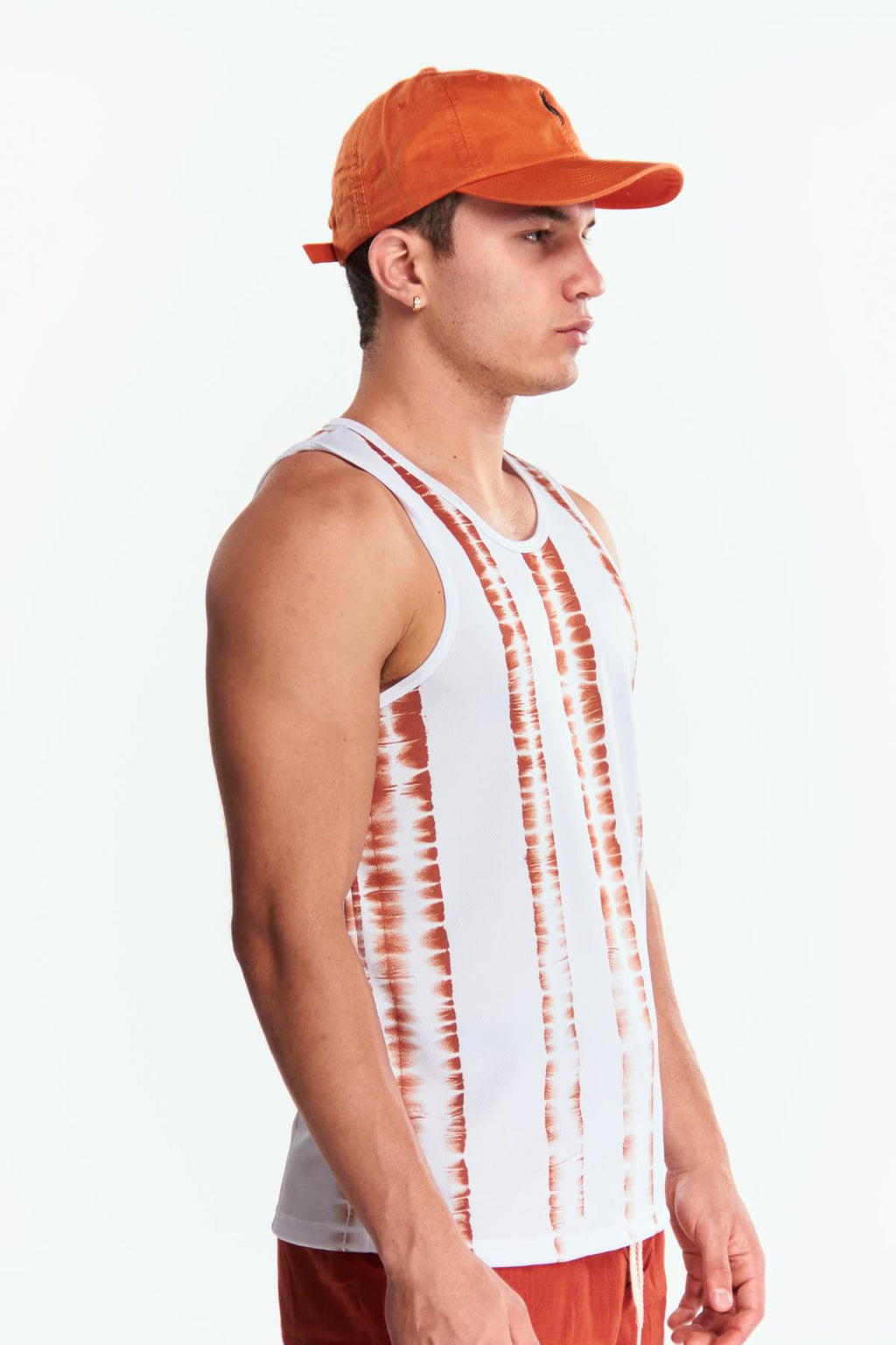 Playera Tank top Diseño tie dye Ladrillo