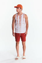 Playera Tank top Diseño tie dye Ladrillo