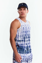 Playera Tank top Diseño tie dye Azul marino