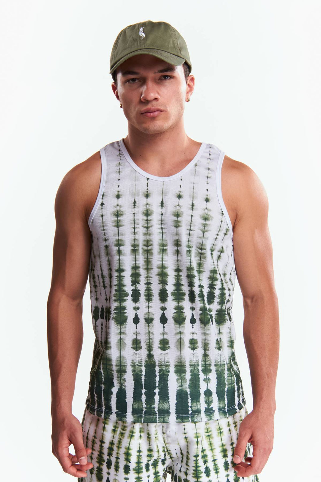 Playera Tank top Diseño tie dye Verde