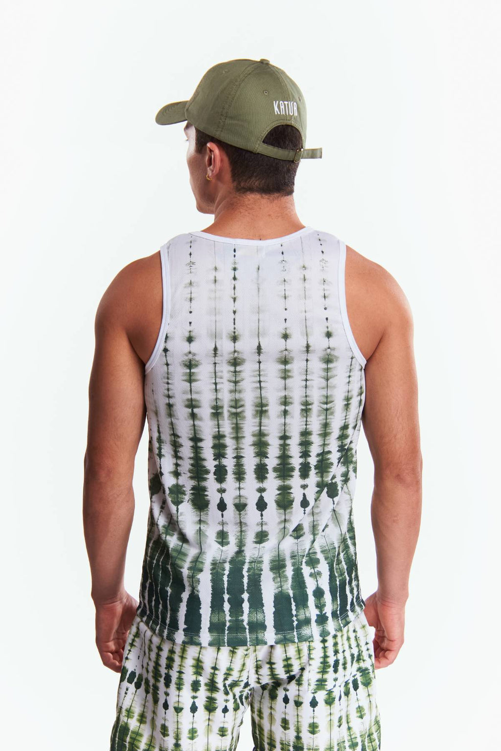 Playera Tank top Diseño tie dye Verde