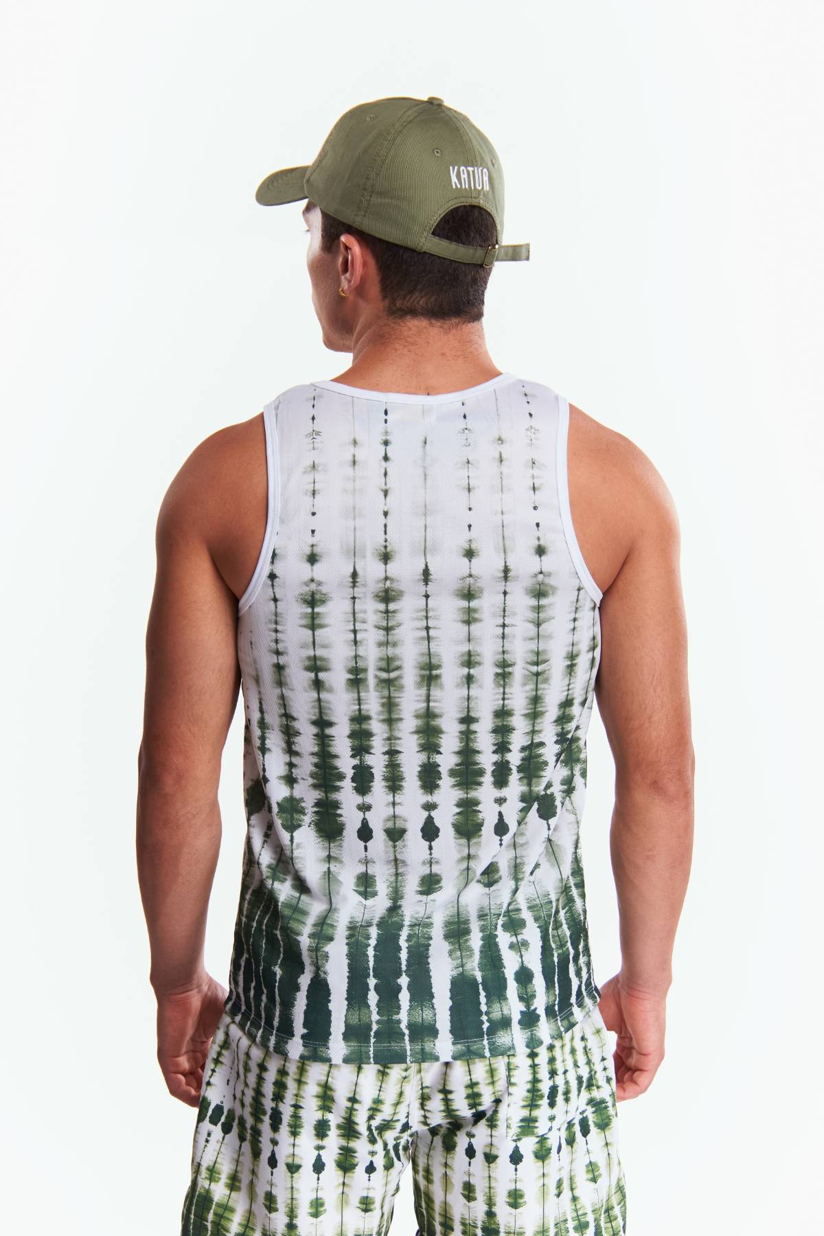 Playera Tank top Diseño tie dye Verde