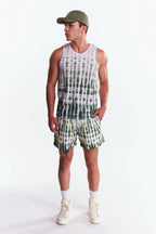 Playera Tank top Diseño tie dye Verde